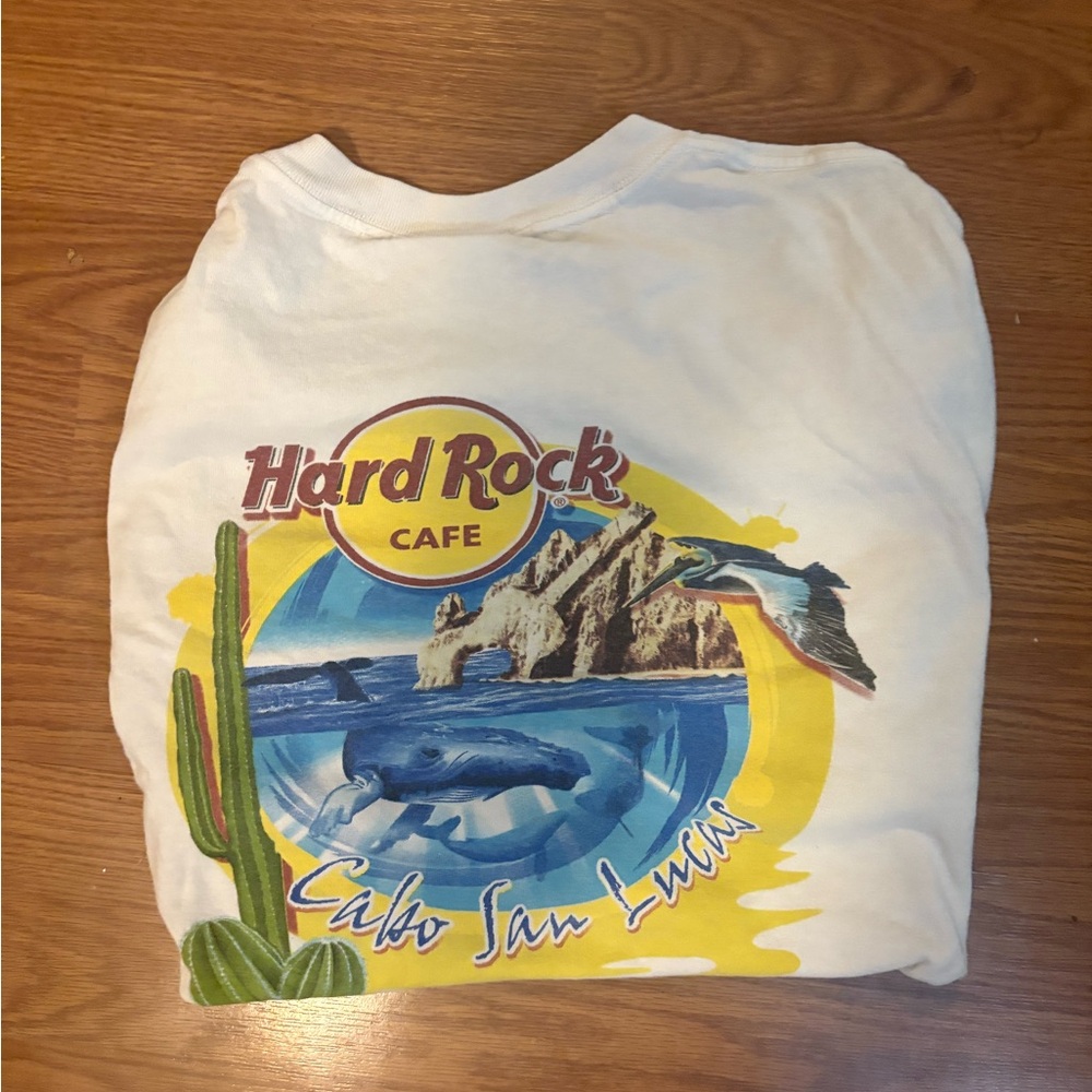 Hard Rock Cafe Kids Cream Tee with Cabo San Lucas Design